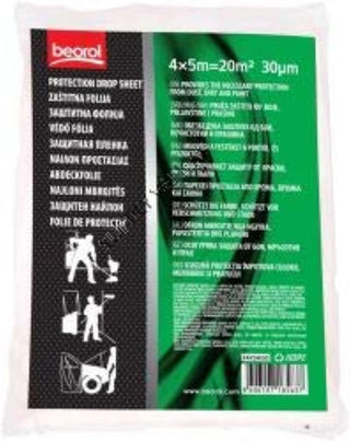 Beorol Painter Plastic Drop Cloths Sheet, Waterproof Anti-Dust Furniture Cover, Disposable Tarp For Painting For Couch (4X12.5M - F4X12)