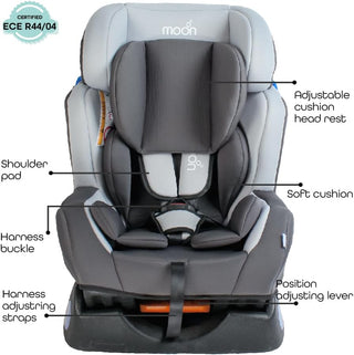 Moon Sumo Baby/Infant/Kids Travel Car Seat |Group 0-1-2| Rearward/Forward Facing| Reclining| Padded Seat| Suitable From Birth To 6 Years(Upto 25 Kg)- Violet Black