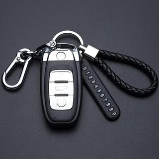 YIGNI Car Keychain Accessories with Key Ring & Anti-Lost D-Ring Key Chain Holder Clip for Men and Women, â€‹Metal Keychain Car Fob, Black