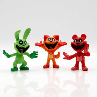 CGCHAONI 8PCS Smiling Critters Action Models - Collectible Models for Fans, Catnap Cartoon Monster Game Series Models, Ideal Birthday Cake Toppers (B-8PCS)