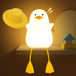 OkiyiD Duck Night Light, Cute Duck Gifts for Girl, Duck Lamp Gifts Dorm Decor Lamp for Nursery, ABS+SIL, Touch Control, Portable and Rechargeable Dimmable, Birthday Gifts for Boys Girls (DoDo Duck)