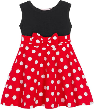 WonderBabe Girl Costume Polka Dots Tulle Tutu Dresses Princess Fancy Dress Up Halloween Birthday Party Dress with Ears Headband