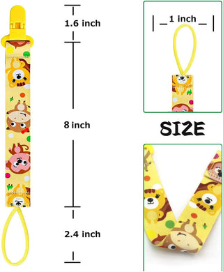 IBAMA 8 Pack Baby Pacifier Clips Anti-lost clip Anti-drop Chain Universal Pacifiers Teether Holder and Leash for Baby Boys and Girls Various Patterns Unisex Baby Shower Birthday Christmas Gift