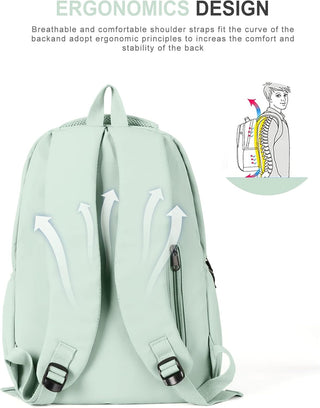 VECAVE Lightweight Casual Laptop Backpack Purse for Women,Travel Backpack with laptop compartment