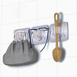 ZALCOON 6 PCS Mop Broom Holder Wall Mount - Mop Holder Self Adhesive Broom Hanger for Home Garage Garden Laundry Room Storage, Kitchen Tools Organizer