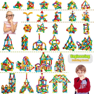 HOMELIS Magnetic Sticks Building Blocks Toy STEM Construction Set Educational Toy for Toddler, Kids and Children. Girls Boys Gift Stacking Learning Preschool and Early Eductation