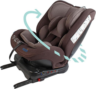 MOON Rover Car Seat – Baby Travel Gear Group 0-1-2-3 360 Degree Carrier w/Isofix 0-12yr Safety Products Rear & Forward Convertible Accessories - Grey