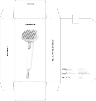 aumuca Cat Brush for Shedding and Grooming, Self Cleaning Slicker Brush for Short or Long Haired Cats, Pet Dog Hair Brush for Puppy Kitten Massage Removes Loose Undercoat, Mats, Tangled Hair, Shed Fur