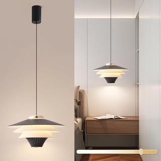 YT YATAI LIGHTING Modern Black LED Pendant Light, Minimalist Small Single Mini Pendant Light for Kitchen Island, Bedroom, Bedside, Adjustable 3 Color Light