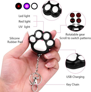 Mumoo Bear Cat Toys, Laser Pointer with 5 Adjustable Patterns, USB Recharge Laser, Long Range and 3 Modes Training Chaser Interactive Toy, Dog Laser Toy