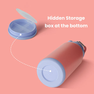 bottlebottle BOTTLE BOTTLE 32oz Insulated Water Bottle Stainless Steel Sport Water Bottle with Straw Dual-use Lid Design for Gym with Pill Box (green)