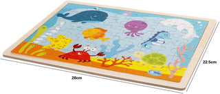 IBAMA Puzzles for Kids 60 Piece Colorful Wooden Jigsaw Puzzles for Toddler Children Educational Preschool Puzzles Toys, multicolor, DIYSAW02