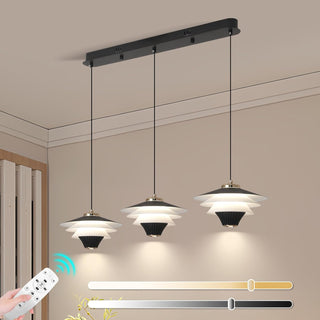 YT YATAI LIGHTING Modern Black LED Pendant Light, Minimalist Small Single Mini Pendant Light for Kitchen Island, Bedroom, Bedside, Adjustable 3 Color Light