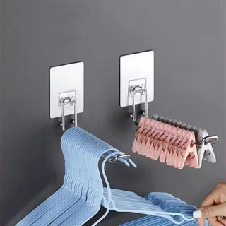 ZALCOON 6 PCS Mop Broom Holder Wall Mount - Mop Holder Self Adhesive Broom Hanger for Home Garage Garden Laundry Room Storage, Kitchen Tools Organizer