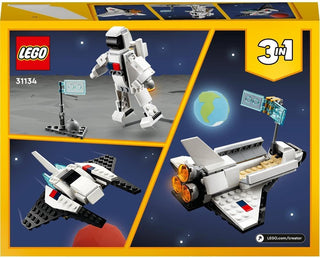 LEGO 31134 Creator 3 in 1 Space Shuttle Toy to Astronaut Figure to Spaceship, Building Toys for Kids, Boys, Girls Aged 6 and up, Creative Gift Idea