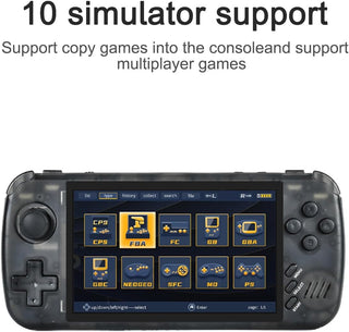 NALACAL Mini Portable Handheld Retro Video Games Consoles for kids 4.5" IPS Screen Rechargeable Hand Held/With 3D joystick /2* USB 2.0/mini hdmi/perspective Black/3.5mm audio port/with 32G TF Card
