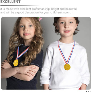 Sosoport Mini Trophies and Awards Set Gold Trophy Cup and Shiny Golden Winner Medals for Kids and Adults Sports Party Favors