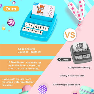ECVV 2 in 1 Matching Letter Number Games for Kids Educational Learning Toys with Flash Cards Letter Recognition Spelling Game Toys for Preschool Boys Girls