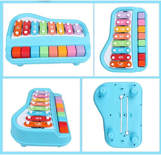 SP Toys SPT 2 in 1 Piano Xylophone Kids Toddler Musical Instruments Early Educational Key Scales Hammering Pounding for Preschool Toddlers Birthday Gift (BLUE)