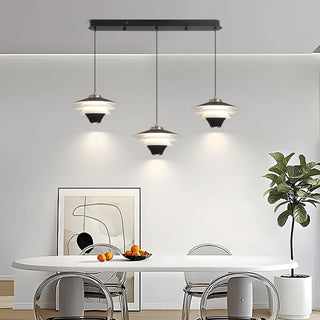 YT YATAI LIGHTING Modern Black LED Pendant Light, Minimalist Small Single Mini Pendant Light for Kitchen Island, Bedroom, Bedside, Adjustable 3 Color Light