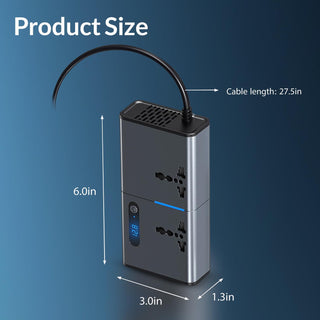 LEVADA PLUS Car Power Inverter 200W – 12V DC to 220V AC Car Inverter- 2 USB and 2 USB Type-C Support QC3.0 36W and 30W- for Cars and SUVs (Edition 2024)