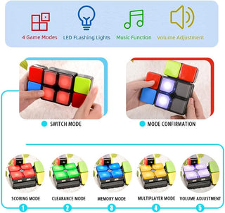 Masroo Electronic Handheld Game | Flip, Slide, and Match the Colors to Beat the Clock - 4 Game Modes - Multiplayer Fun,Super Addictive Fun Game for All Ages Challenging Level of Fun Flip Side