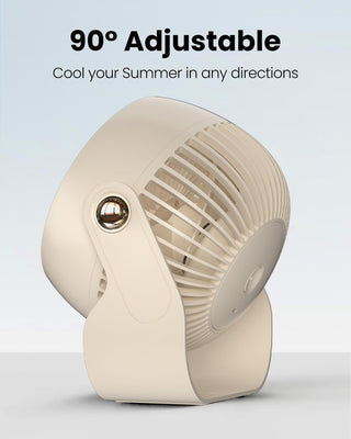 Anspect Desk Fan, 6 Inch Quiet Air Circulator Fan, 4 Speeds with Strong Airflow, 360° Rotate Portable Fan For Bedroom Home Office Desktop Travel (Dark Black)