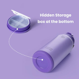 bottlebottle BOTTLE BOTTLE 32oz Insulated Water Bottle Stainless Steel Sport Water Bottle with Straw Dual-use Lid Design for Gym with Pill Box (green)