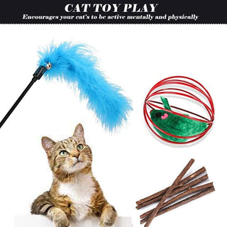 S2C 28 Pcs Cat Toys Interactive Accessories - Cat Accessories For Indoor Cats, Kitten Toys, Cat Tunnel And Tent, Kitten Toys For Biting, Cat Toys For Kittens, Cat Toy Fish For Cat Lovers…