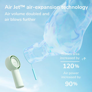 JISULIFE Handheld Turbo Fan [16H Max Cooling Time] Mini Portable Hand Fan, 4000mAh USB Rechargeable Personal Fan, Battery Operated Small Pocket Fan with 5 Speeds for Travel/Outdoor/Home/Office - Brown