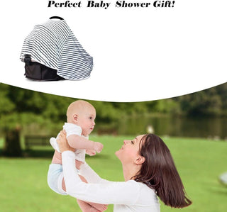 ChicAbode Baby Nursing Cover & Nursing Poncho, 360° Full Privacy Breastfeeding Protection, Shopping Cart Stroller Cover, Multi-Use Cover for Baby Car Seat Canopy, Baby Shower Gifts for Boy&Girl