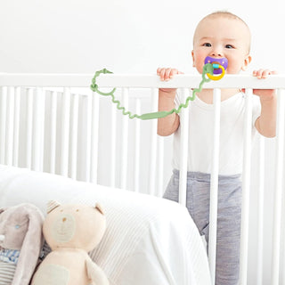 JCDZ Toy Safety Straps for Baby - 5 Pack Silicone Adjustable Stroller Straps, Baby Teether Toys and Sippy Cup Holder Straps for Strollers, High Chair, Car Seat, BPA Free, Multi Colors