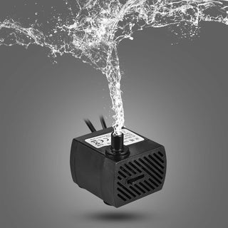 Eacam 350L/H 5W Submersible Water Pump with 4 LED Light Ultra Quiet for Pond Aquarium Fish Tank Tabletop Fountain Hydroponics 4.9ft (1.5m) Power Cord- Black