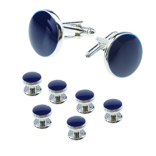 Men's Cufflinks French Shirt Round Drip Shell Cufflinks Cufflink Combo 8 Piece Set