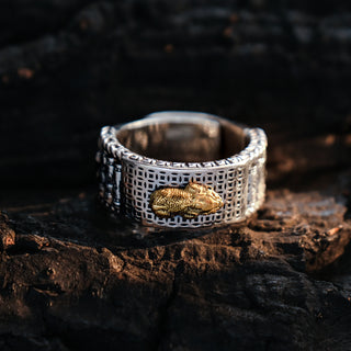 Feng Shui Ring Pixiu Mantra Ring Protection Wealth Adjustable Rings Gift for Women Men