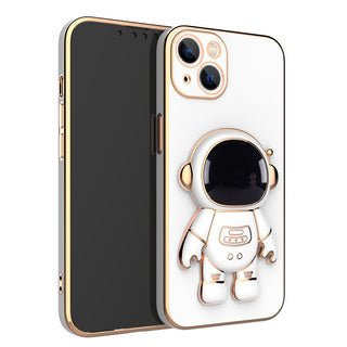 IPHONE 3D Astronaut Phone Case Anti-Drop Electroplating Bracket
