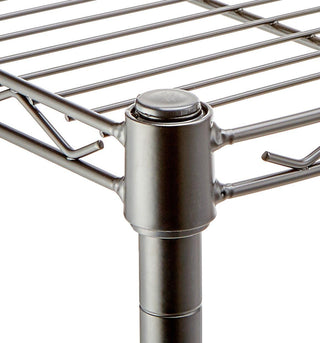 Amazon Basics 3-Shelf Adjustable, Heavy Duty Storage Shelving Unit (113.3 kilograms loading capacity per shelf), Steel Organizer Wire Rack, Black, 58.9 x 34 x 193.5 centimeters