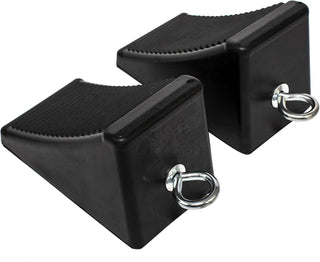 Maxxhaul 70472 Solid Rubber Heavy Duty Black Wheel Chock 2-Pack, 8" X 4" X 6"