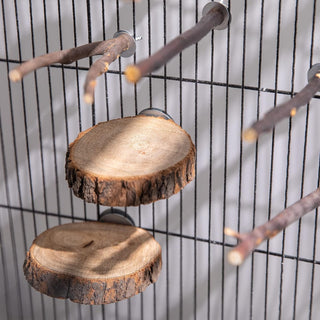 xiangxiang 8 PCS Natural Wood Bird Perch Stand-Wooden Parrot Perch Stand-Perch Platform Cage Accessories for Parrotlets Budgies Cockatiels Parakeets Lovebirds