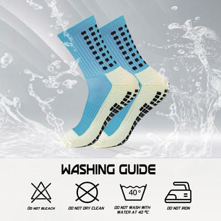 Yufree Men's Soccer Socks Anti Slip Non Slip Grip Pads for Football Basketball Sports Grip Socks, 4 Pair