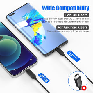 BOGYKIK Endoscope,Inspection Camera with 16.4FT, Endoscope Camera with Light,1920P HD Borescope with 9 LED Lights, inspection camera,Endoscope Semi-Rigid Snake Camera, endoscope 7.9mm IP67 Waterproof