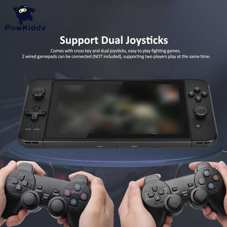 OUNA X70 Video Game Console Handheld Game Player Dual Joystick Built-in 3500 Games 7-inch Screen Music Video Player HD Output Support Wired Gamepad Connection