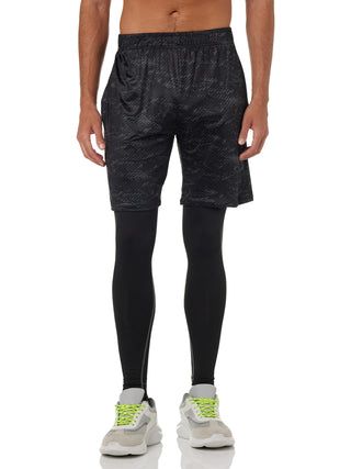 SKY-TOUCH Sports Running Compression Sets, Mens Sportswear 3 pack Quick Dry Fitness Workout Suits with Basic T Shirts, Loose Fitting Shorts, Compression Pants, Size M-3XL