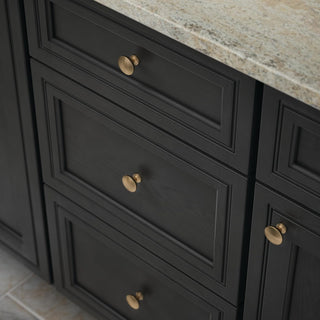 Franklin Brass Flat Top Round Kitchen Cabinet Knobs or Drawer Knobs 1-3/16" (30mm), 10-Pack Warm Chestnut Cabinet Hardware P29523K-WCN-B