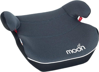 MOON Kido Baby/Kids Lightweight Travel Booster Car Seat Group 3 Universal Fix Extra Large Backless Belt Positioning Suitable From Years To 12 15-36 Kg,Black