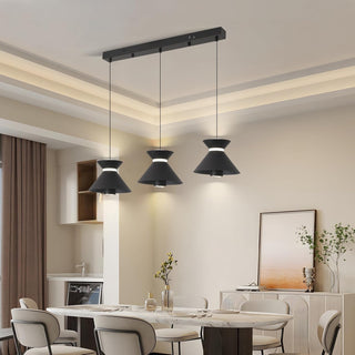 YT YATAI LIGHTING Modern Black LED Pendant Light, Minimalist Small Single Mini Pendant Light for Kitchen Island, Bedroom, Bedside, Adjustable 3 Color Light
