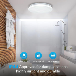 HUA QIANG WANG 3-Color Round LED Ceiling Light Fixture Modern Simple Ultra-thin White Flush Mount Ceiling Lamp for Bedroom Living Room Dining Room Kitchen Island Hallway(40cm)