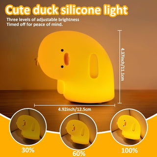 OkiyiD Duck Night Light, Cute Duck Gifts for Girl, Duck Lamp Gifts Dorm Decor Lamp for Nursery, ABS+SIL, Touch Control, Portable and Rechargeable Dimmable, Birthday Gifts for Boys Girls (DoDo Duck)