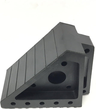 Maxxhaul 70472 Solid Rubber Heavy Duty Black Wheel Chock 2-Pack, 8" X 4" X 6"