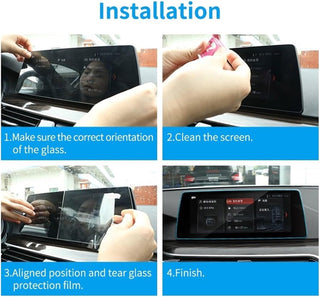SHAARI Screen Protector Foils Compatible With BMW For X5 X6 E70 E71 2008-2013 2014 201 Car Interior LCD Screen Tempered Glass Protective Film GPS Navigation Film Refit (Color : 1PCS)